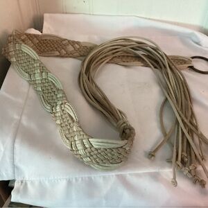 Vintage Braided Belt With Fringe